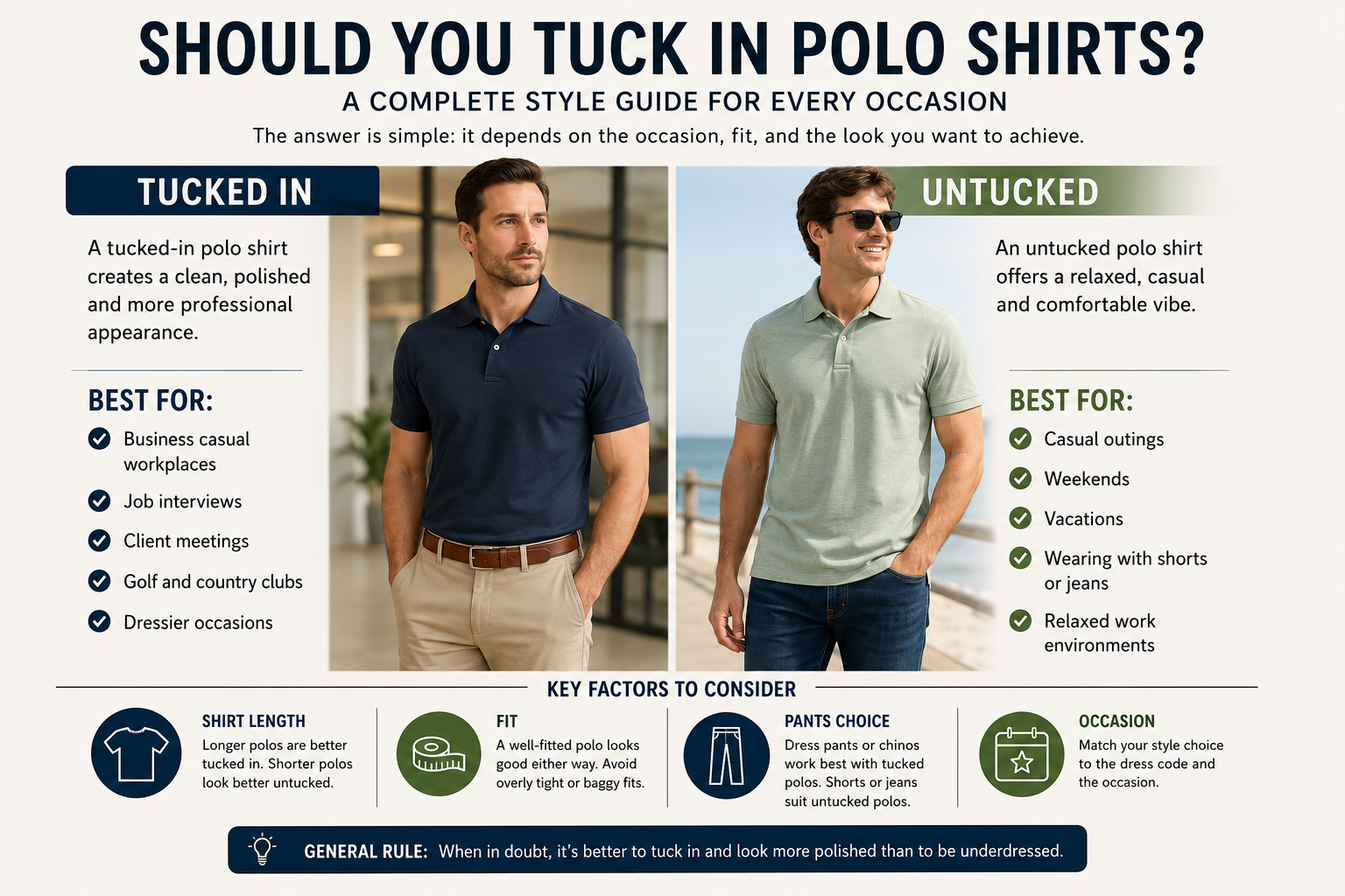 should you tuck in polo shirts