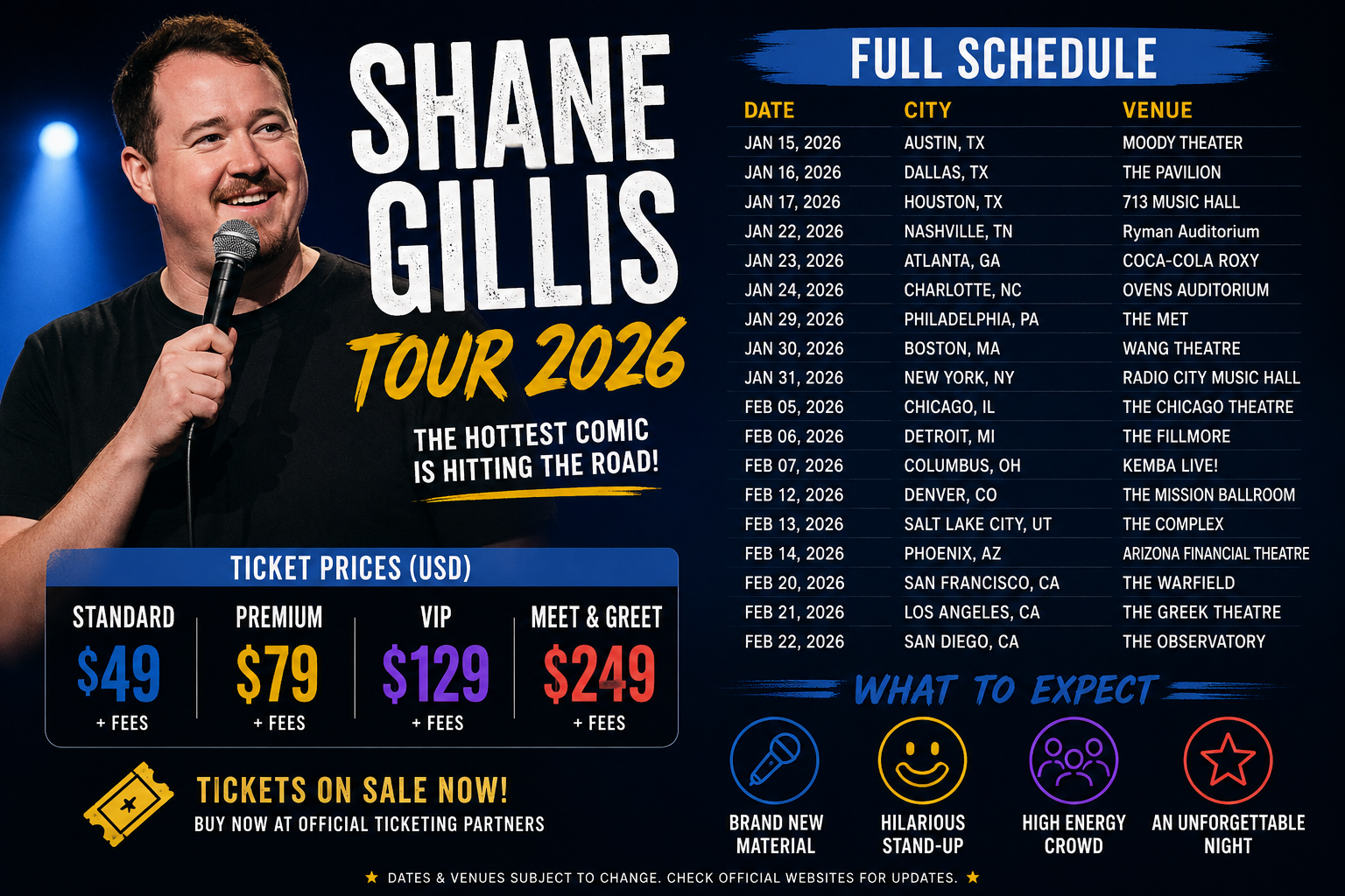 shane gillis tour
