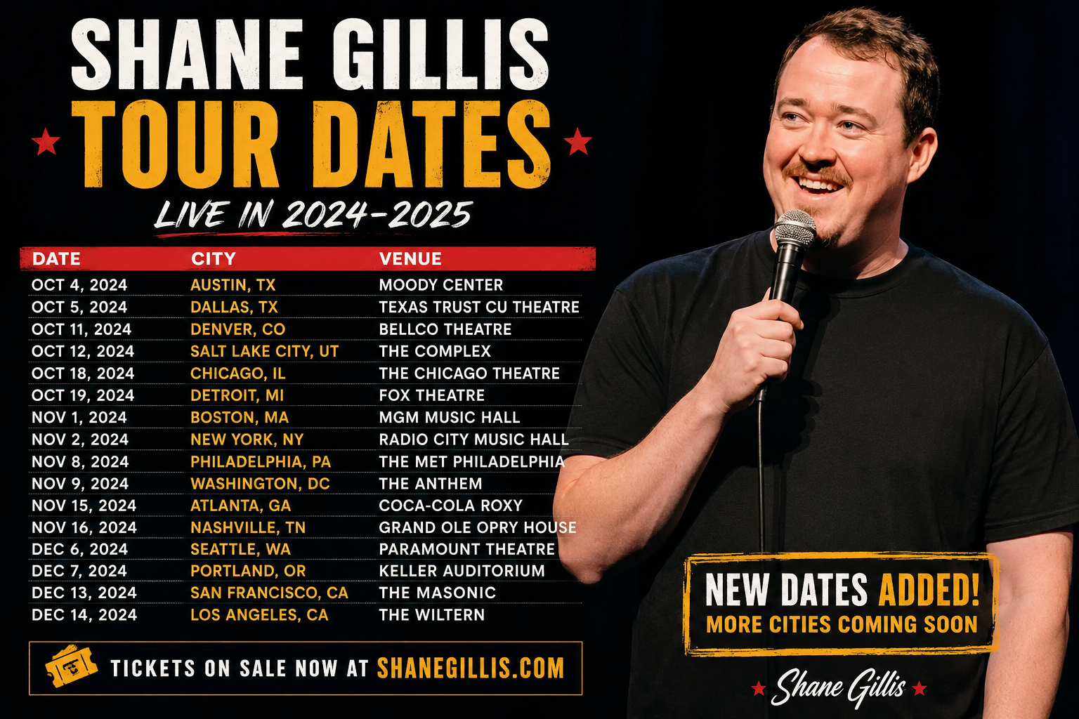 shane gillis tour dates